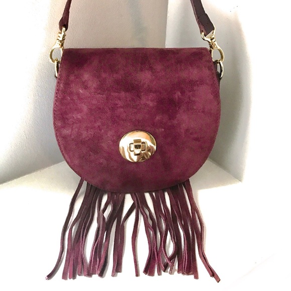 100% Suede Fringe Bag - NWOT - Picture 4 of 8